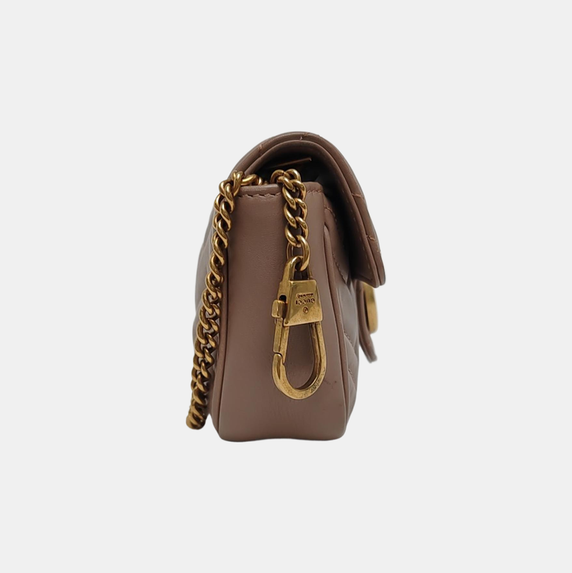 GG Marmont Mini Quilted Calfskin Beige