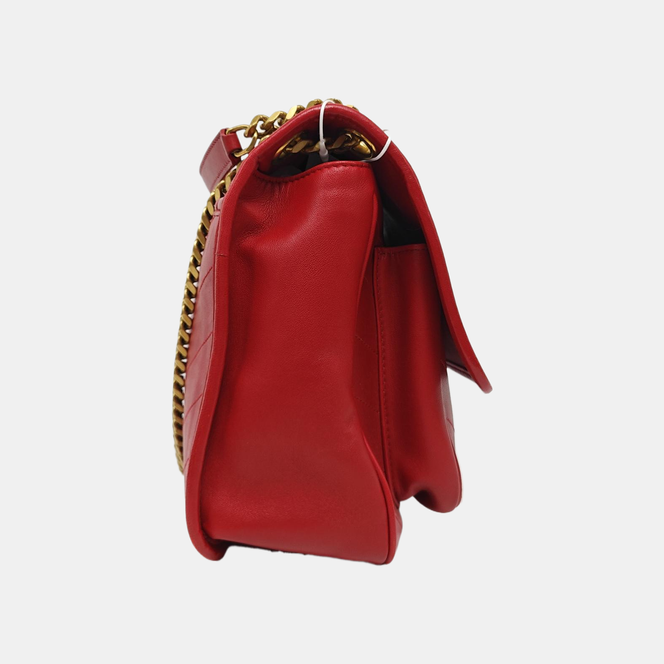 NIKI Medium Chevron Lambskin Red
