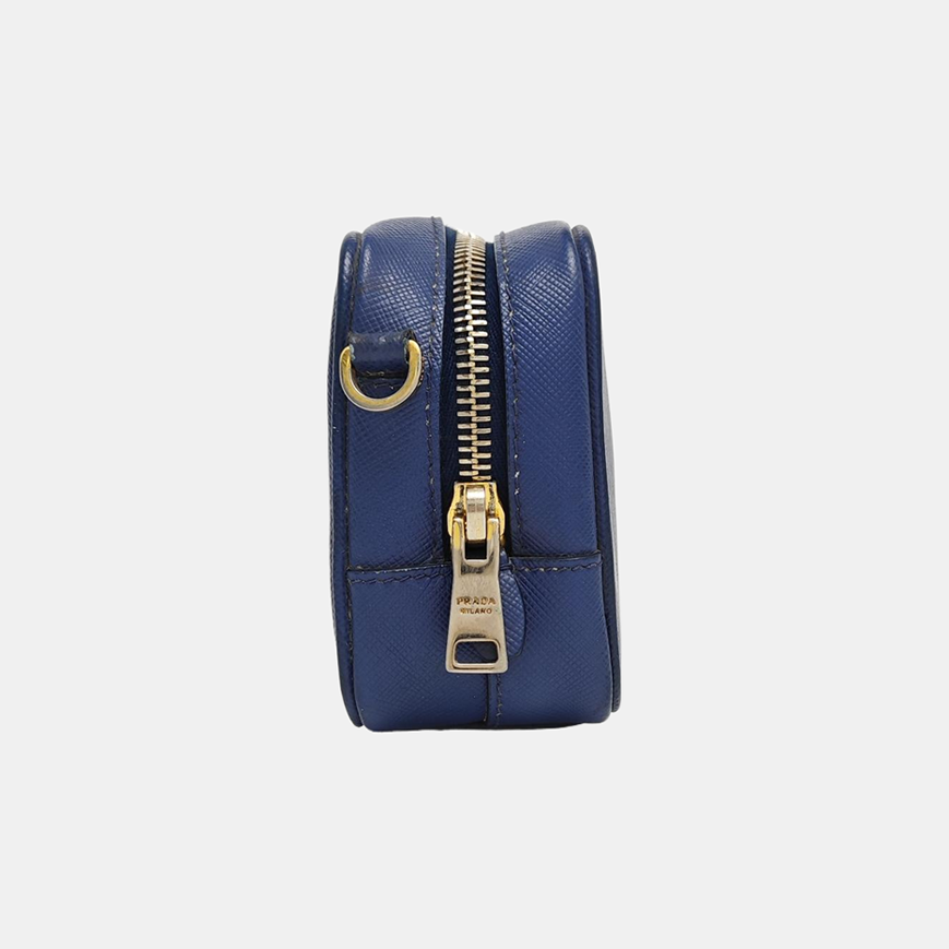 Saffiano Calfskin Shoulder Bag Blue