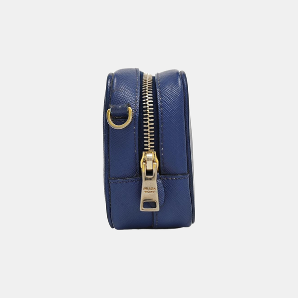 Saffiano Calfskin Shoulder Bag Blue