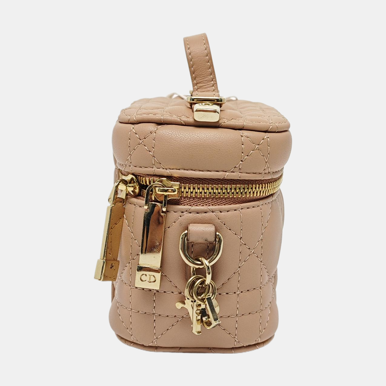 Lady Dior Super Mini Quilted Lambskin Pink