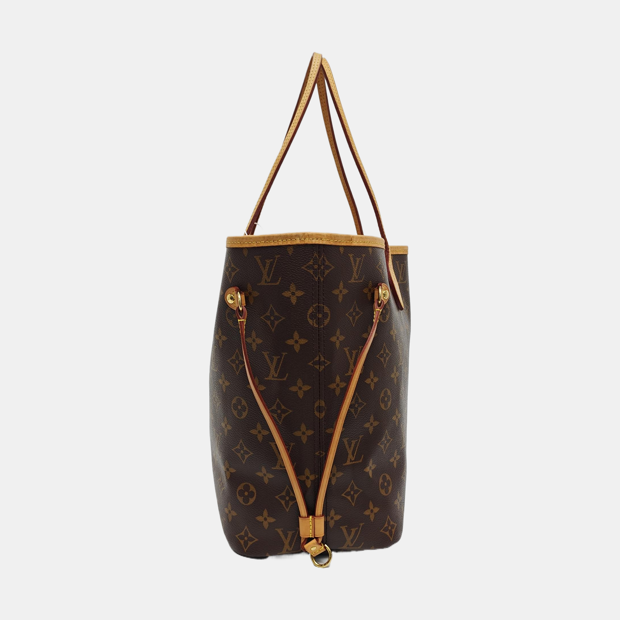 NEVERFULL MM Monogram Coated Canvas Brown
