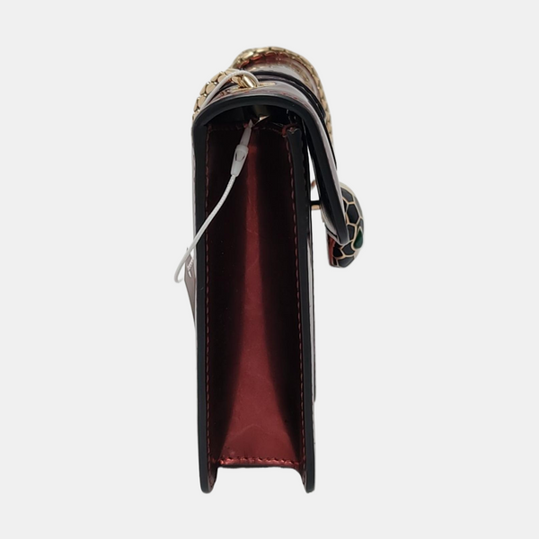 SERPENTI FOREVER Small Quilted Patent Leather Red