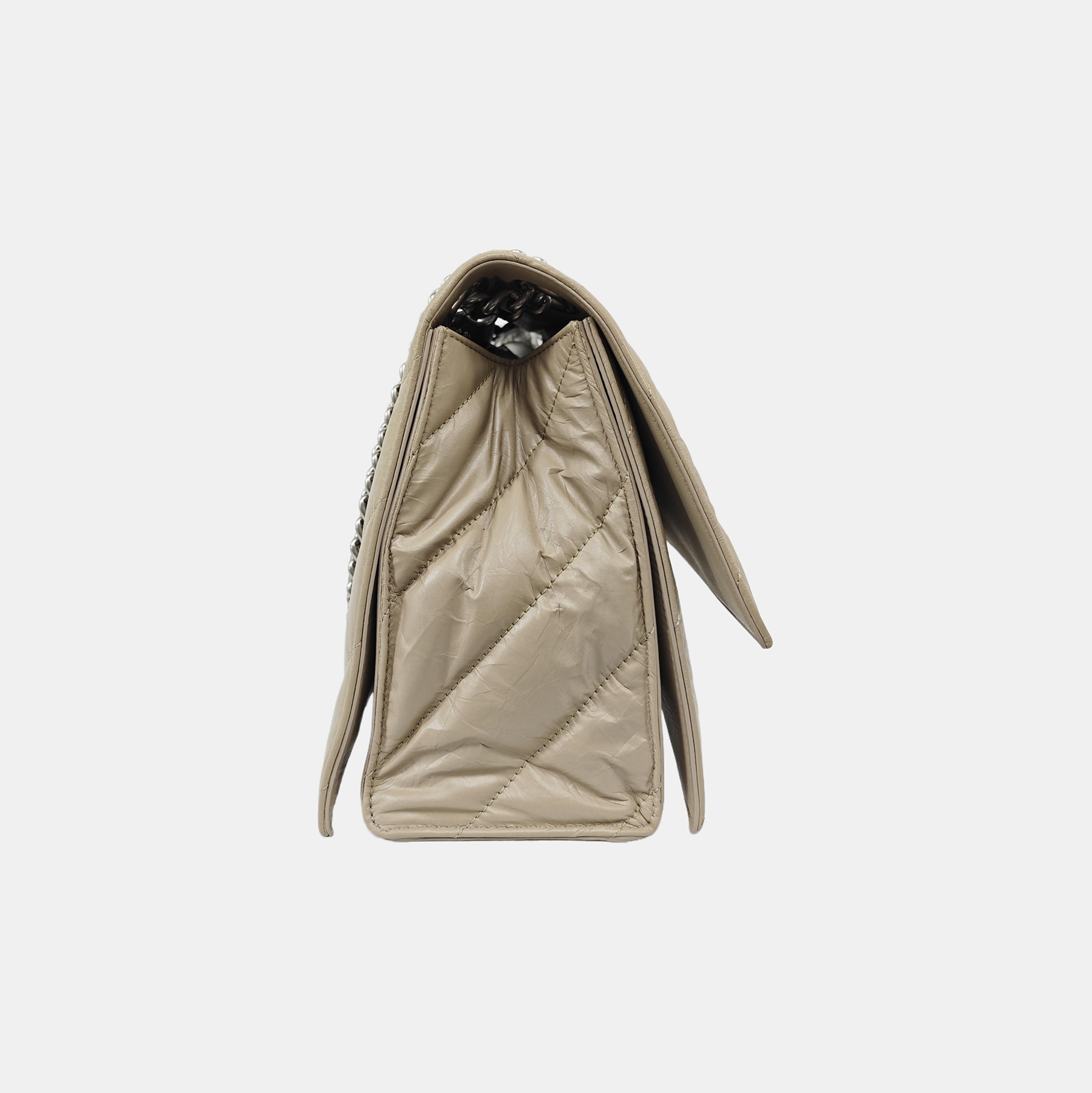 Crush Medium Quilted Calfskin Beige