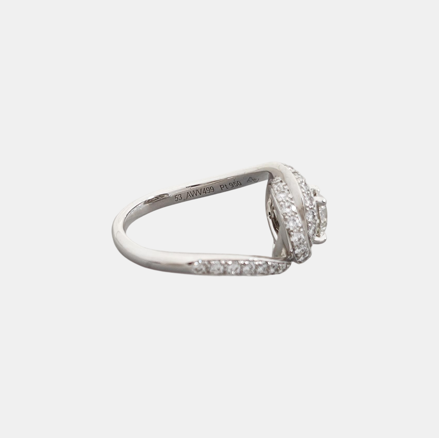 TRINITY Platinum 950 Silver Ring EU 53