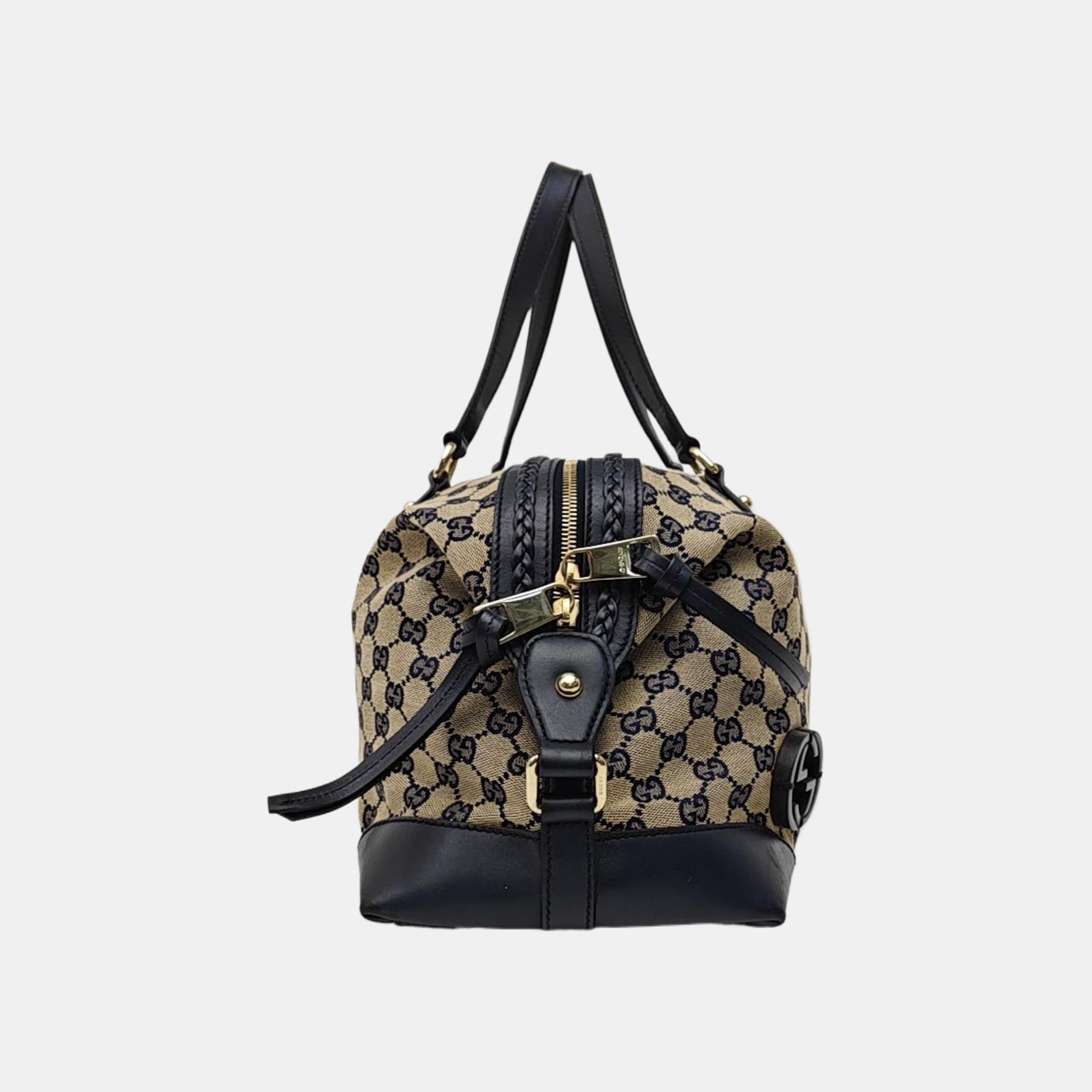 Monogram Canvas Top Handle Bag Beige