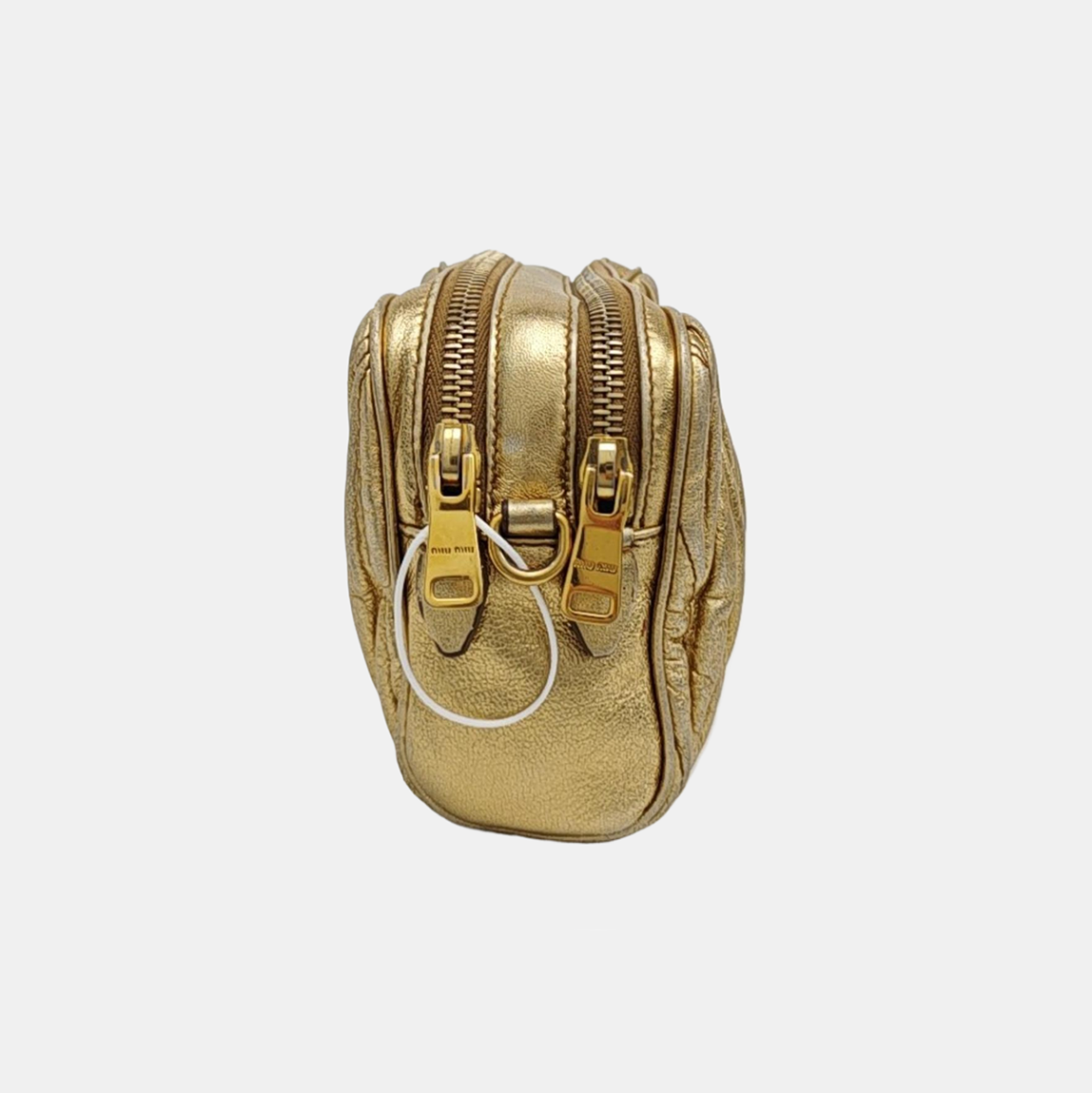 Quilted Lambskin Shoulder Bag Gold