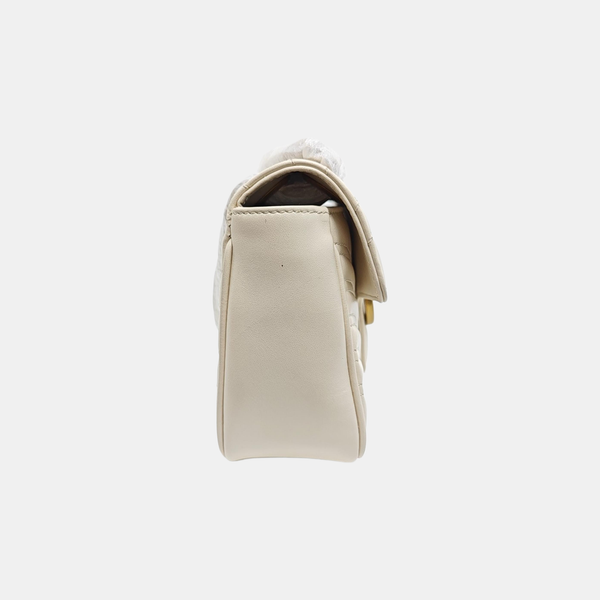 GG Marmont Medium Quilted Calfskin White