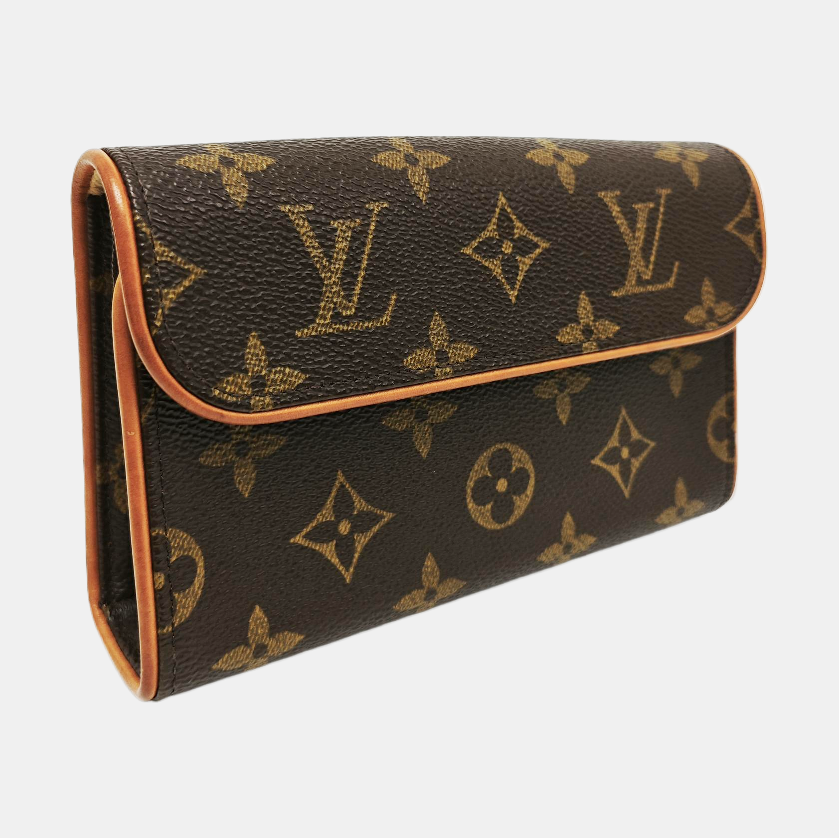 FLORENTINE Monogram Coated Canvas Brown