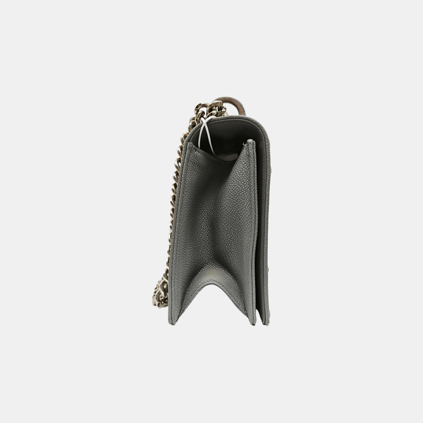 Diorama Medium Cannage Calfskin Gray