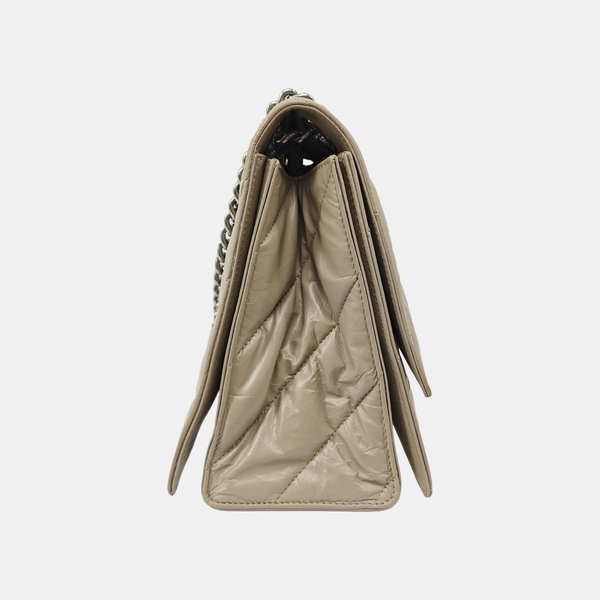 Crush Medium Quilted Calfskin Beige