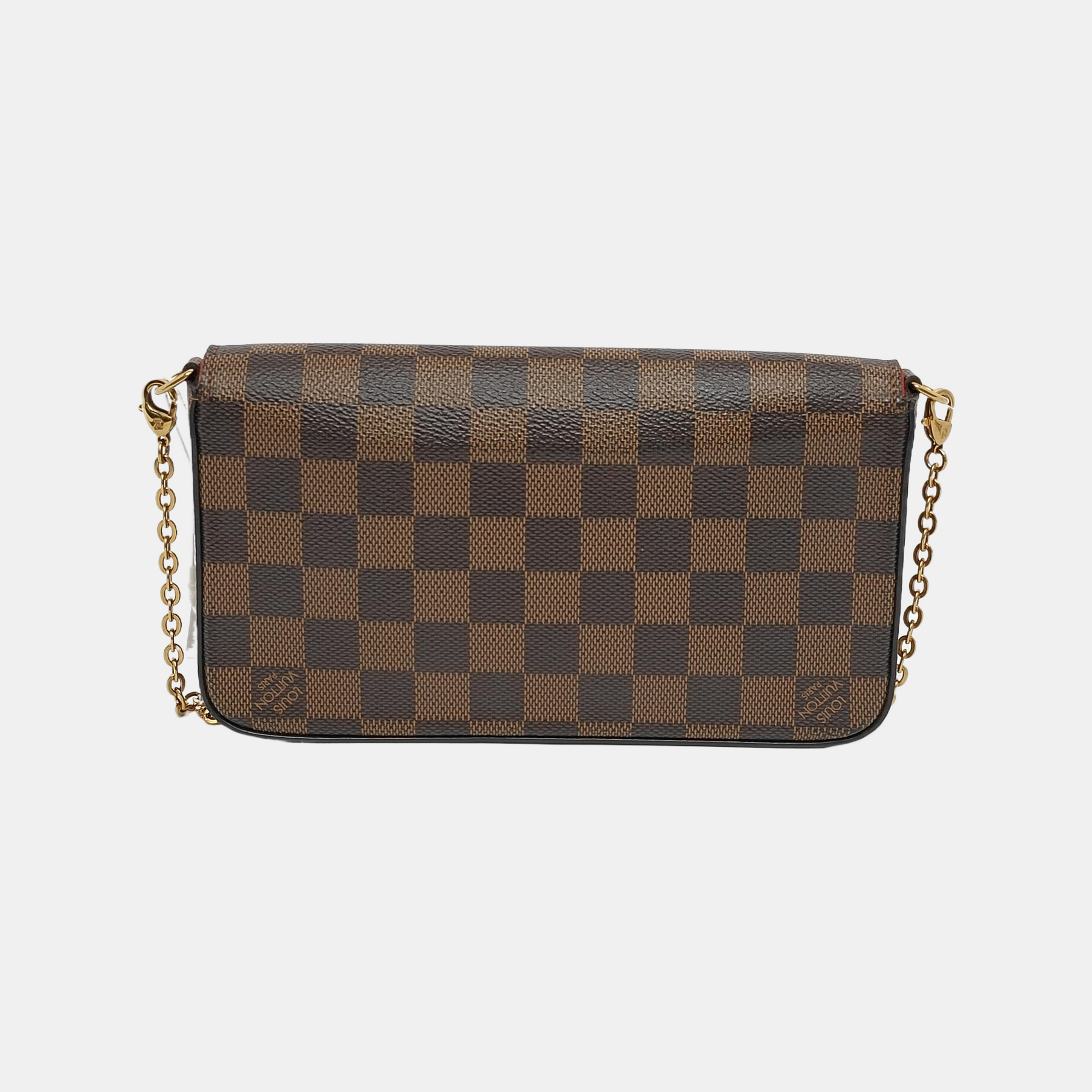 FÉLICIE Damier Ebene Coated Canvas Brown