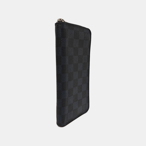 ZIPPY Damier Coated Canvas Blue Wallet