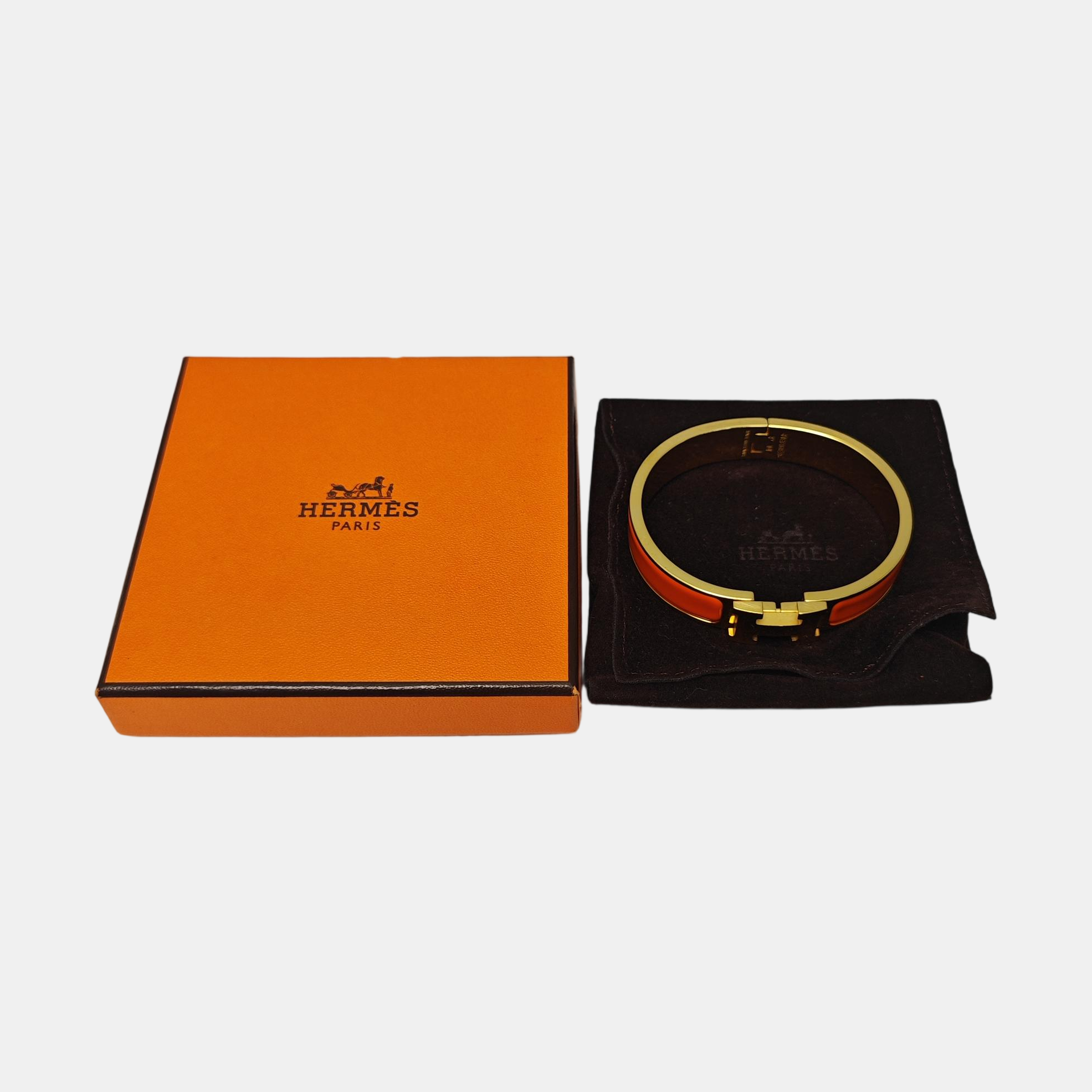 Clic H Metal Gold Bangle
