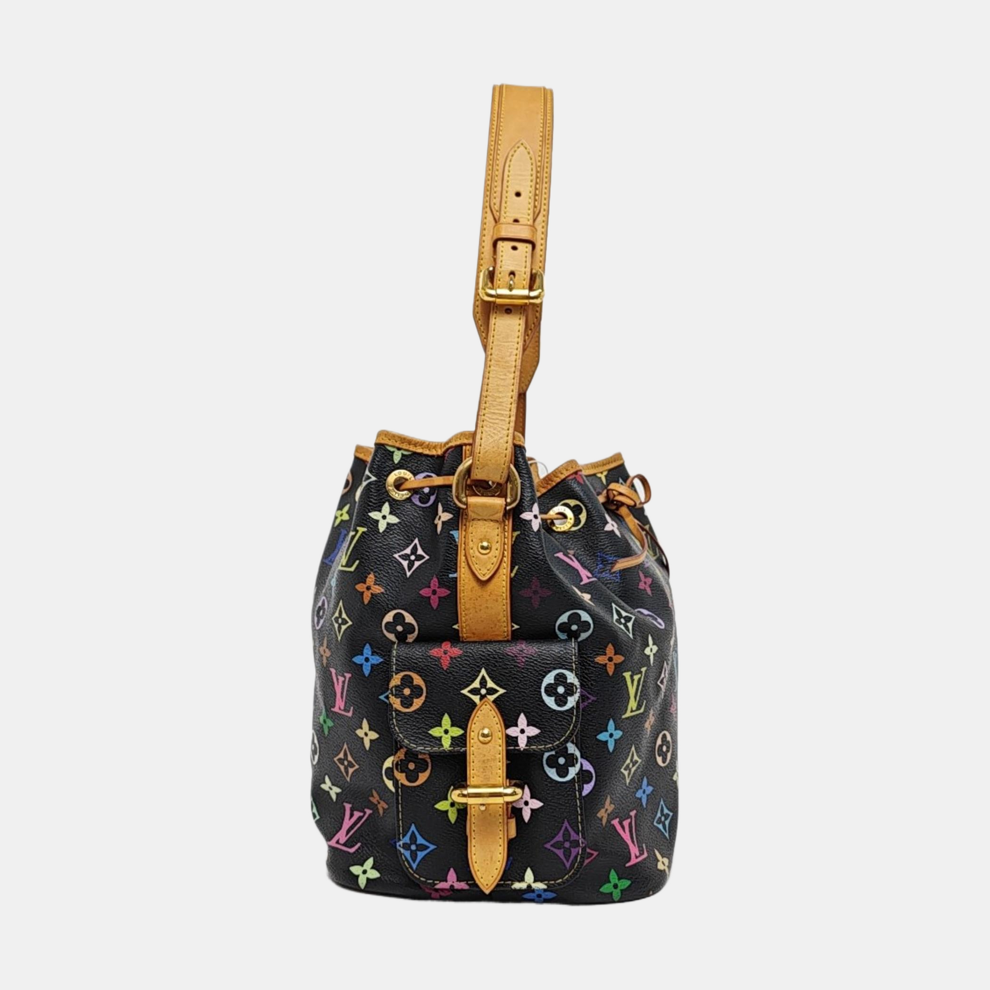 LV × TM NÉONOÉ MM Monogram Coated Canvas Black