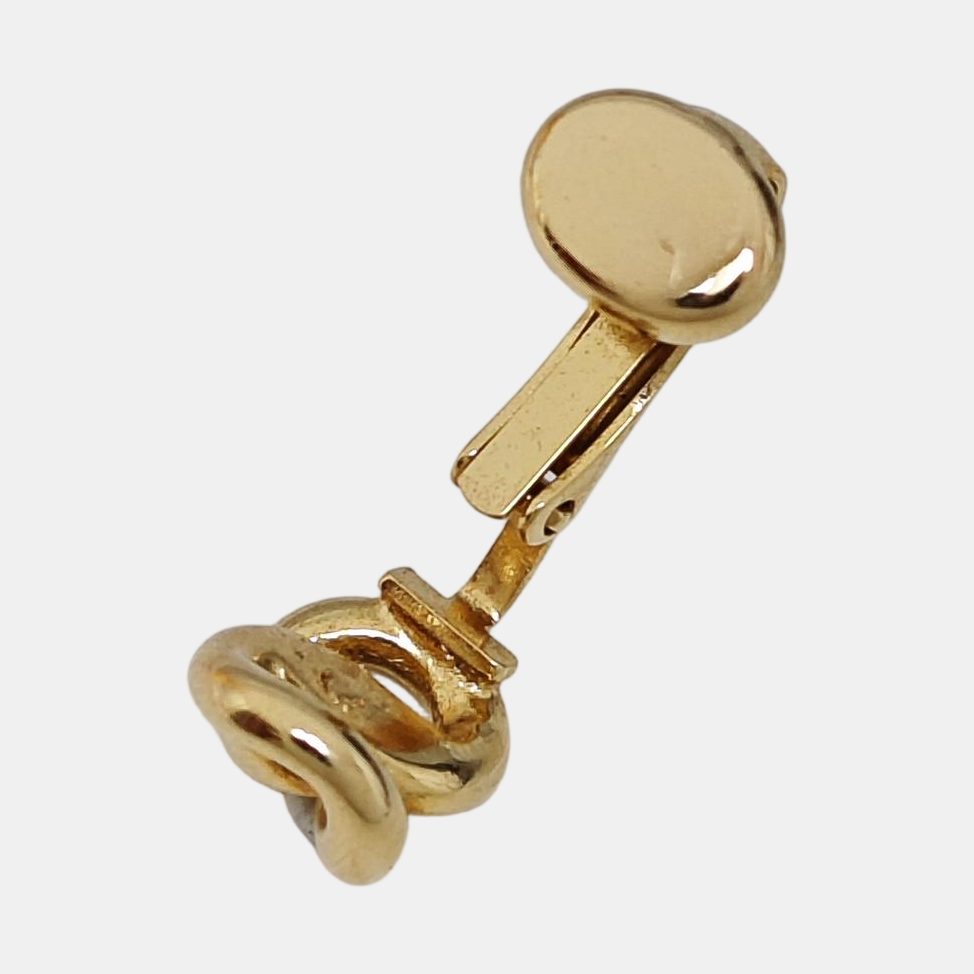 Metal Gold Clip On Earrings