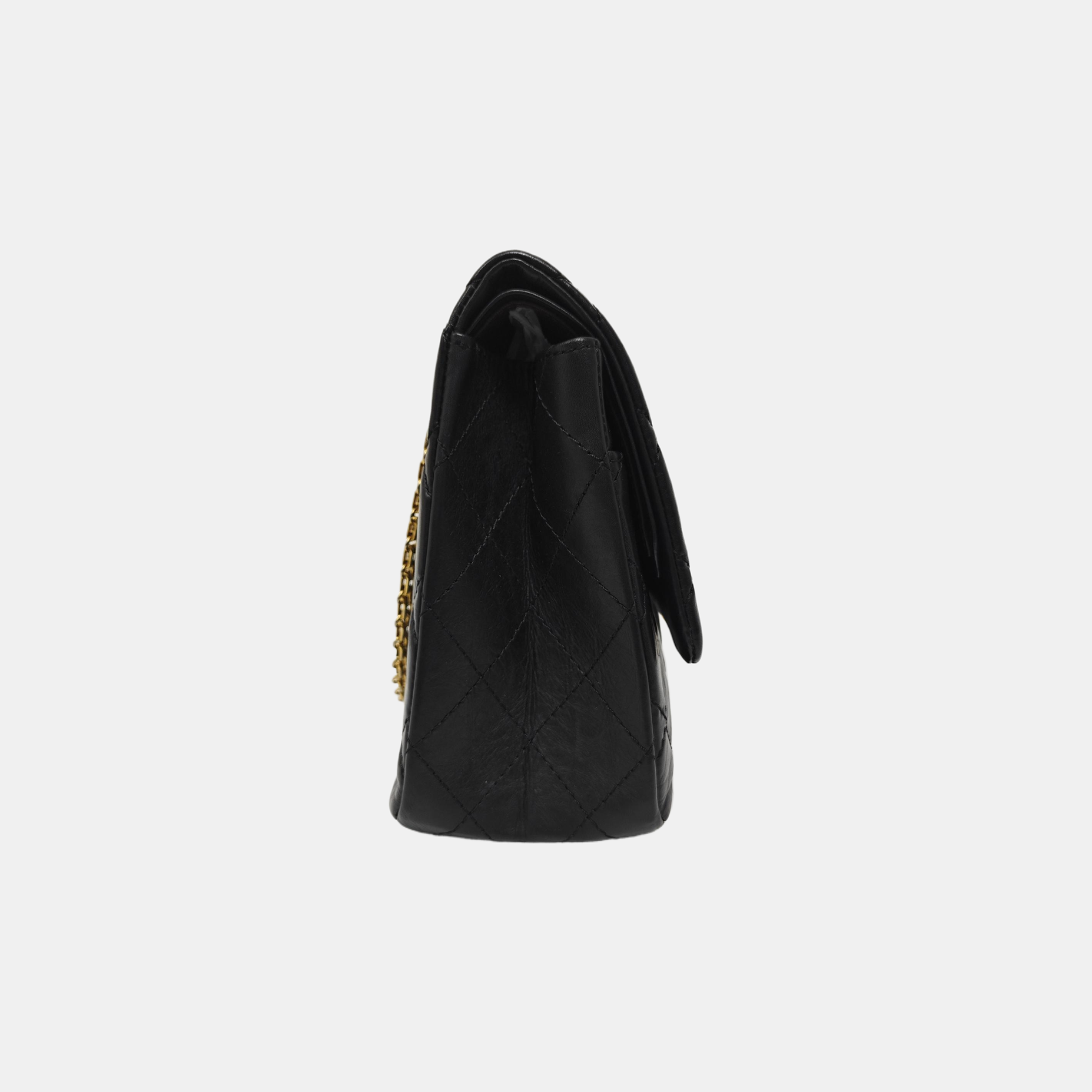 2.55 Maxi Quilted Calfskin Black