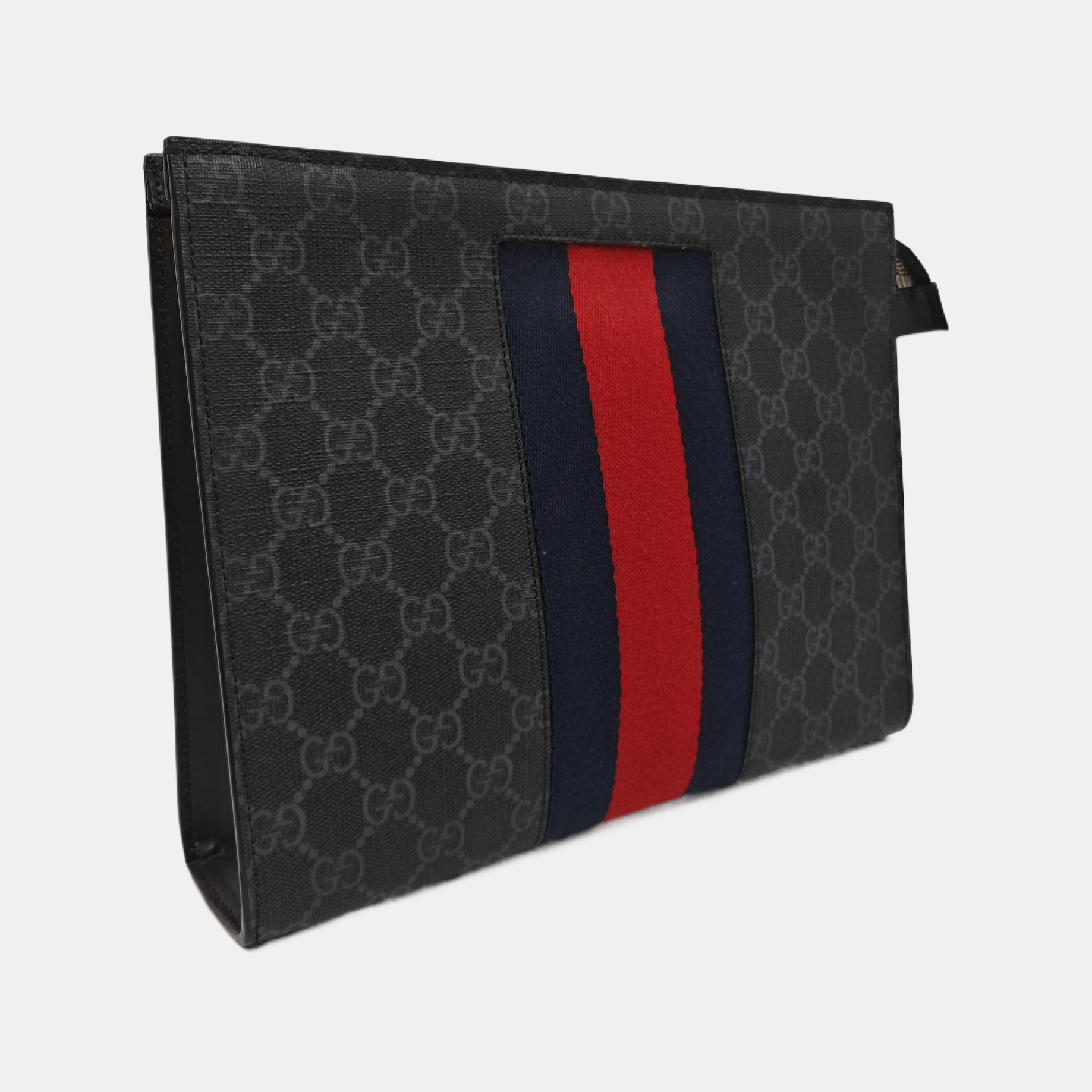 GG Supreme Monogram Coated Canvas Gray