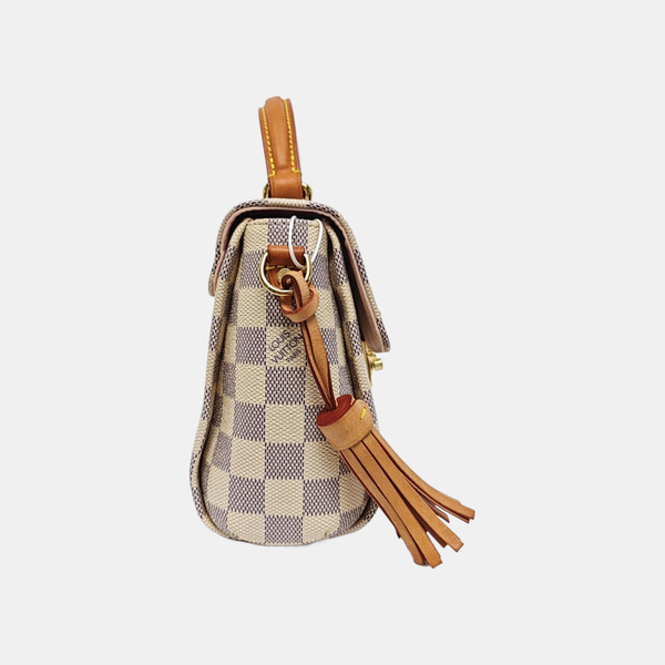 CROISETTE Damier Azur Coated Canvas White