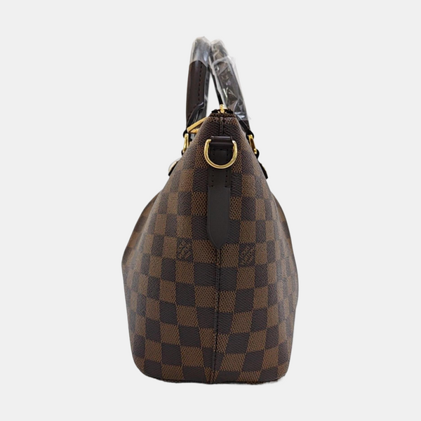 SIENA Damier Ebene Coated Canvas Brown