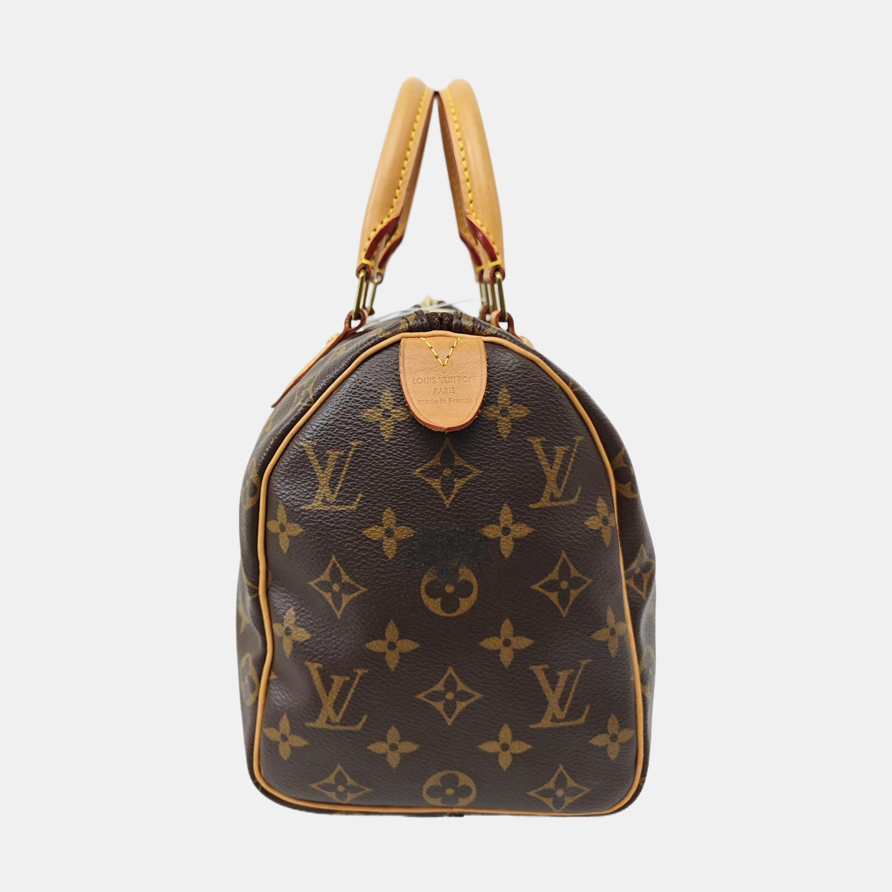 SPEEDY 25 Monogram Coated Canvas Brown