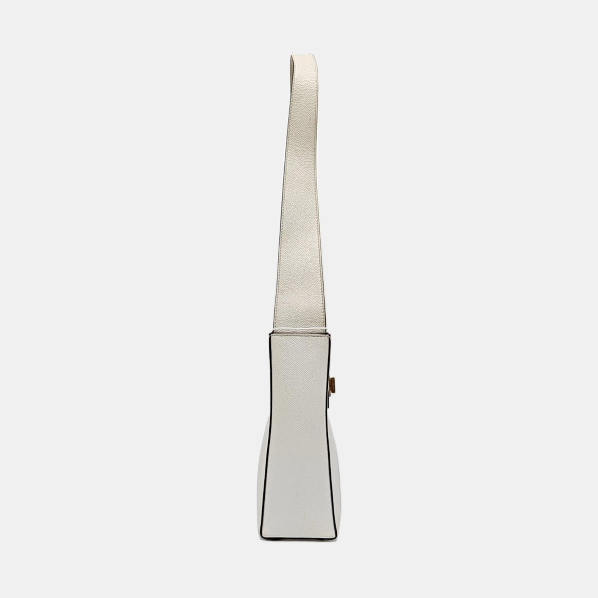 Calfskin Shoulder Bag White