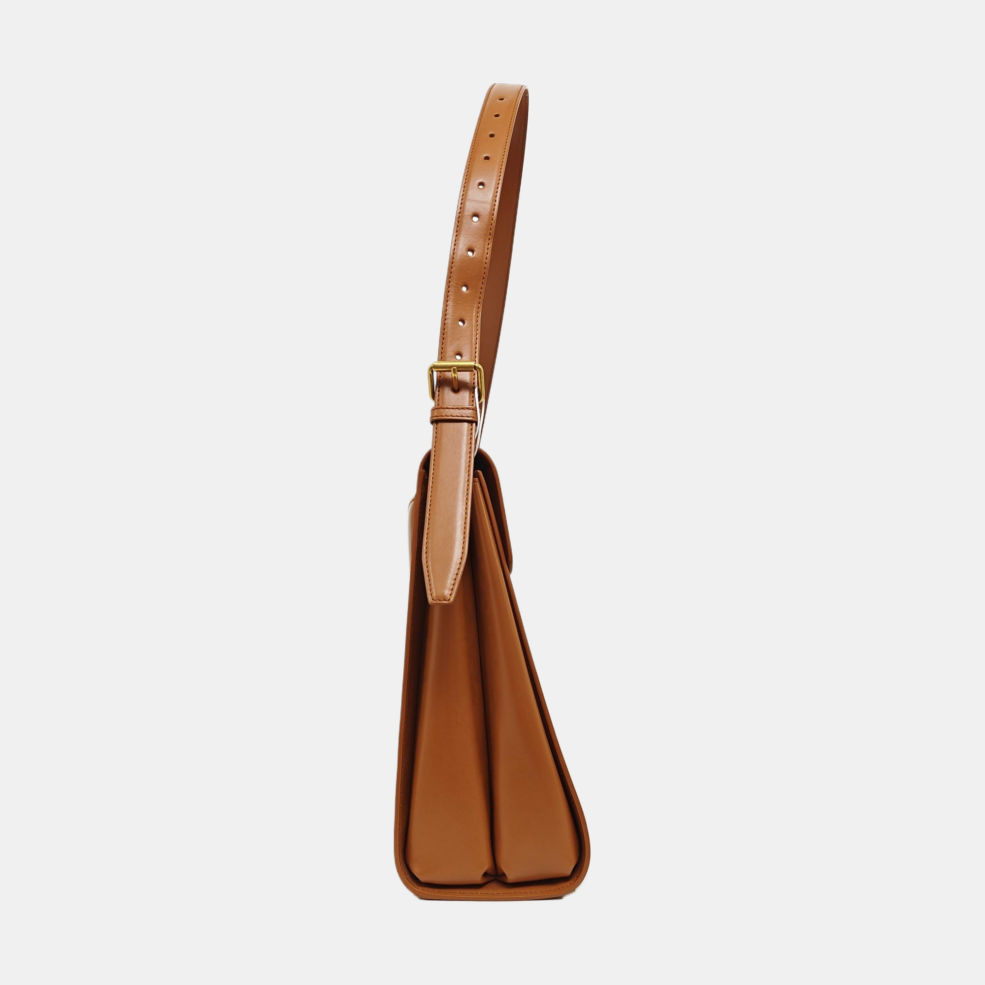 Calfskin Shoulder Bag Brown