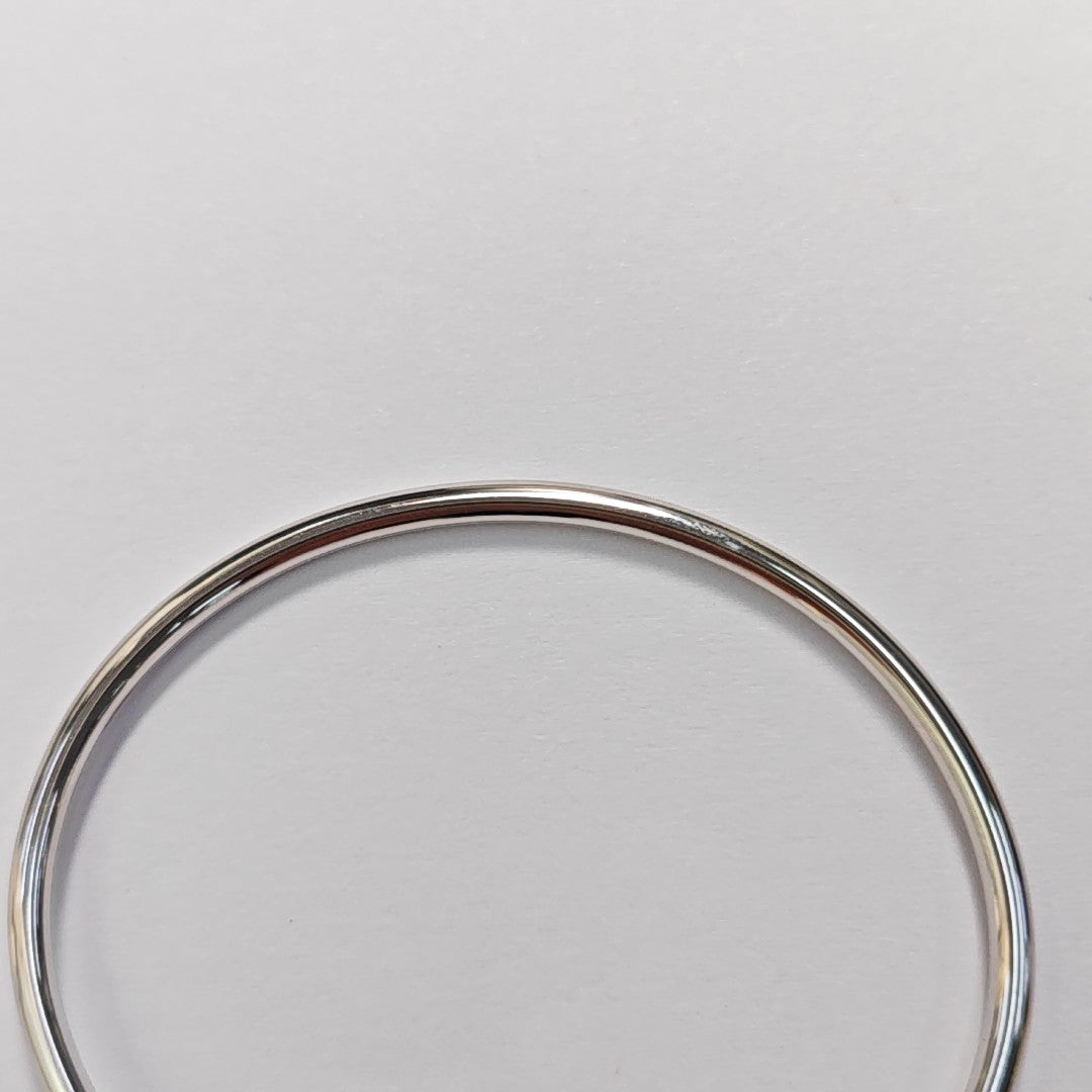 Tiffany T 18k White Gold Silver Bangle