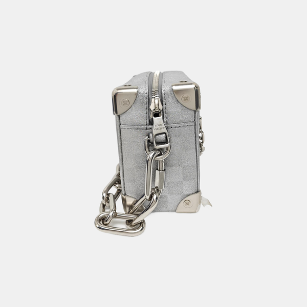SOFT TRUNK Mini Damier Special Material Silver