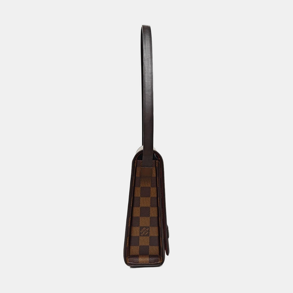 TRIBECA Damier Ebene Coated Canvas Brown