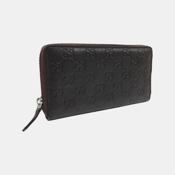 Signature Monogram Calfskin Brown Wallet