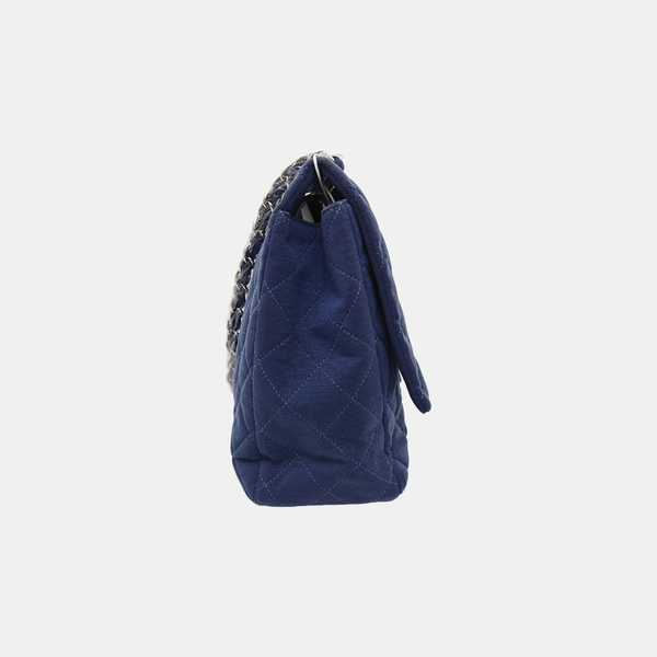 CLASSIC FLAP Jumbo Quilted Fabric Blue