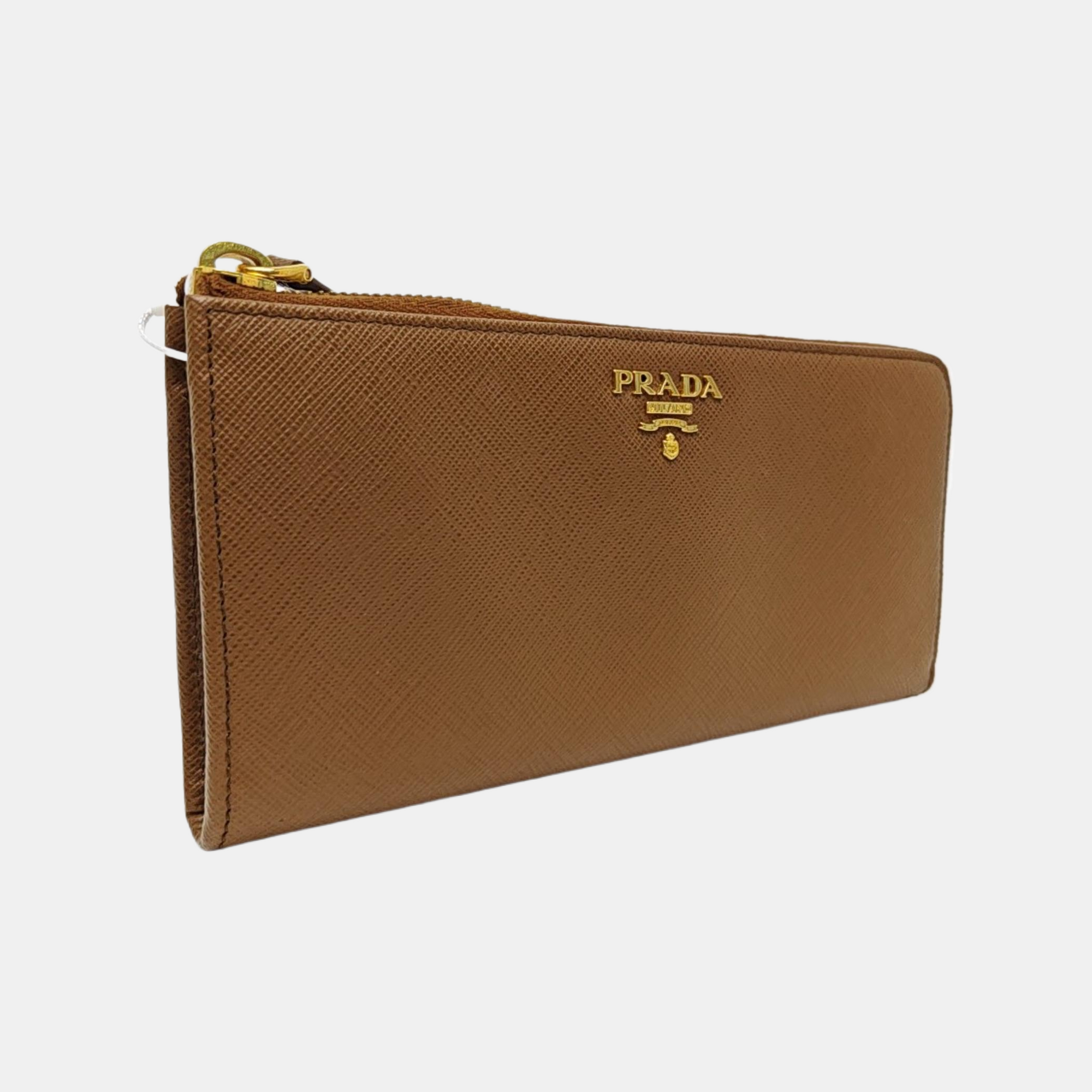 Saffiano Calfskin Wallet Large Brown