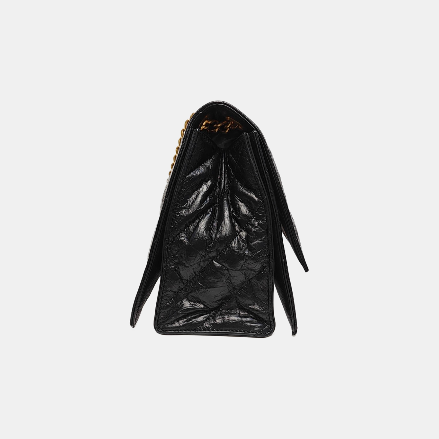 Crush Medium Quilted Calfskin Black