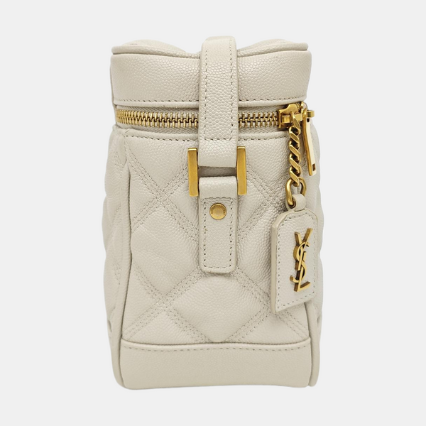 80'S VANITY Quilted Calfskin White