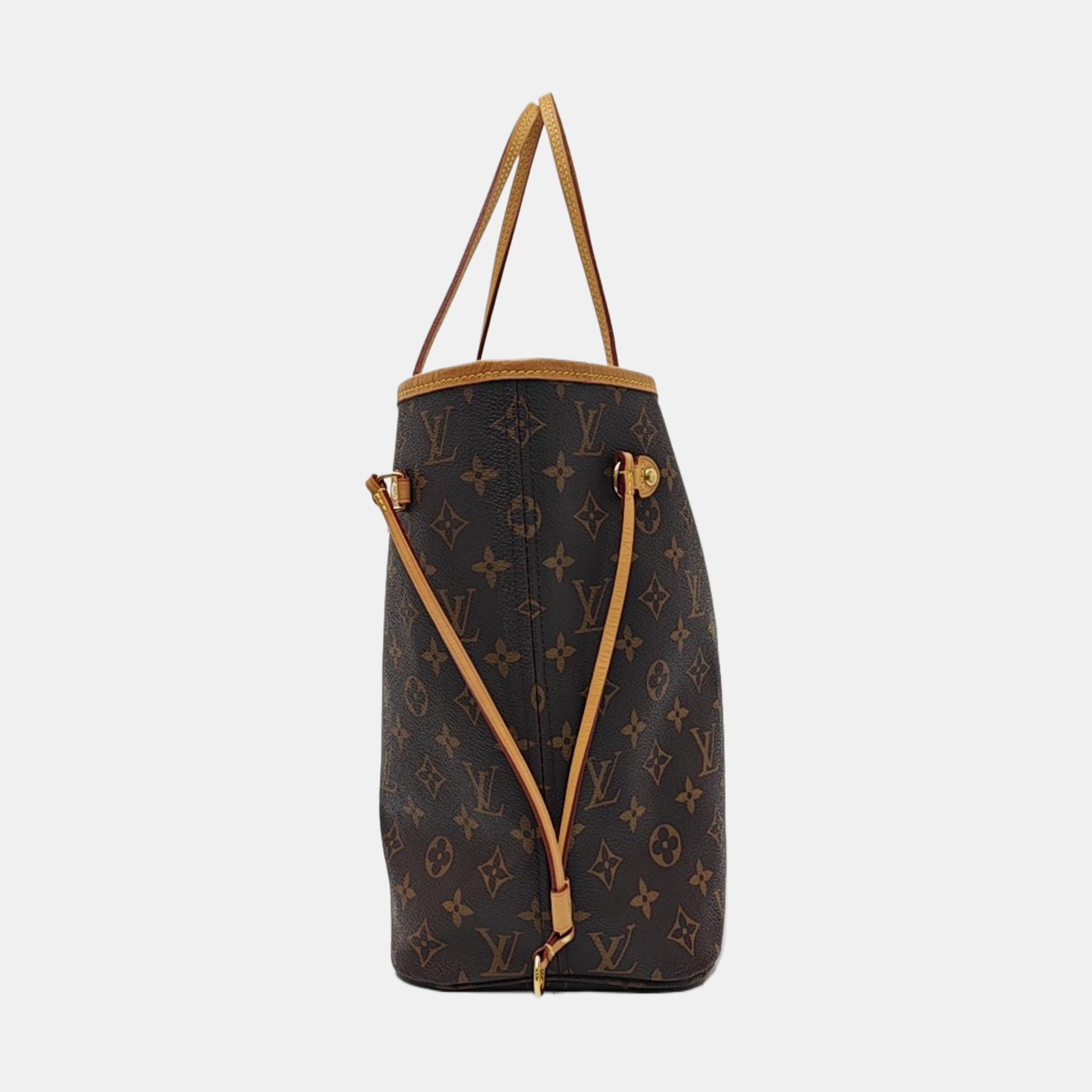 NEVERFULL MM Monogram Coated Canvas Brown