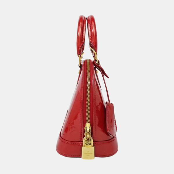 ALMA BB Monogram Patent Leather Red