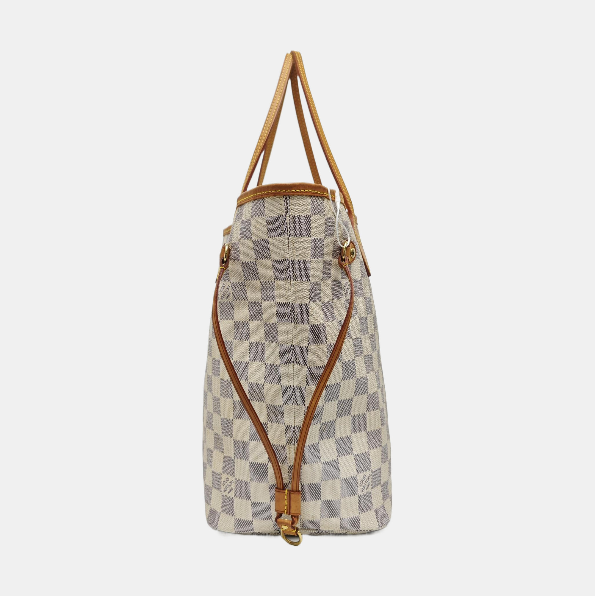 NEVERFULL MM Damier Azur Coated Canvas Beige