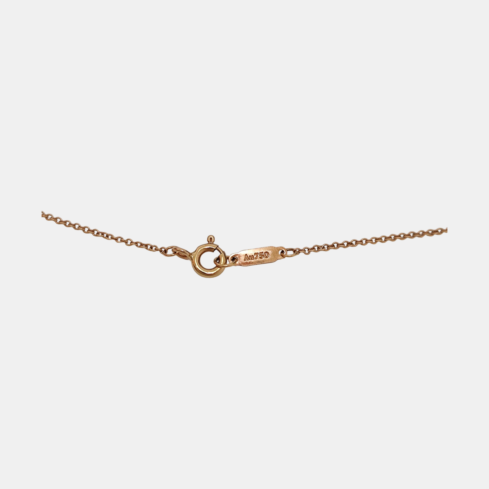 Tiffany Solitaire 18k Rose Gold Necklace