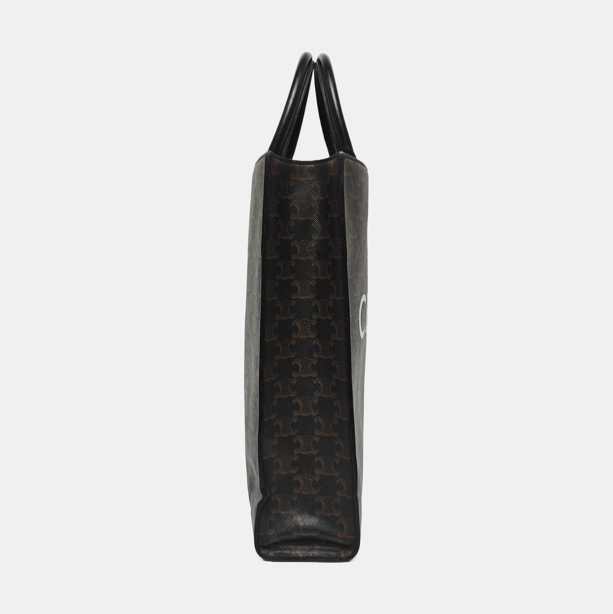 CABAS CELINE Small Coated Canvas Black