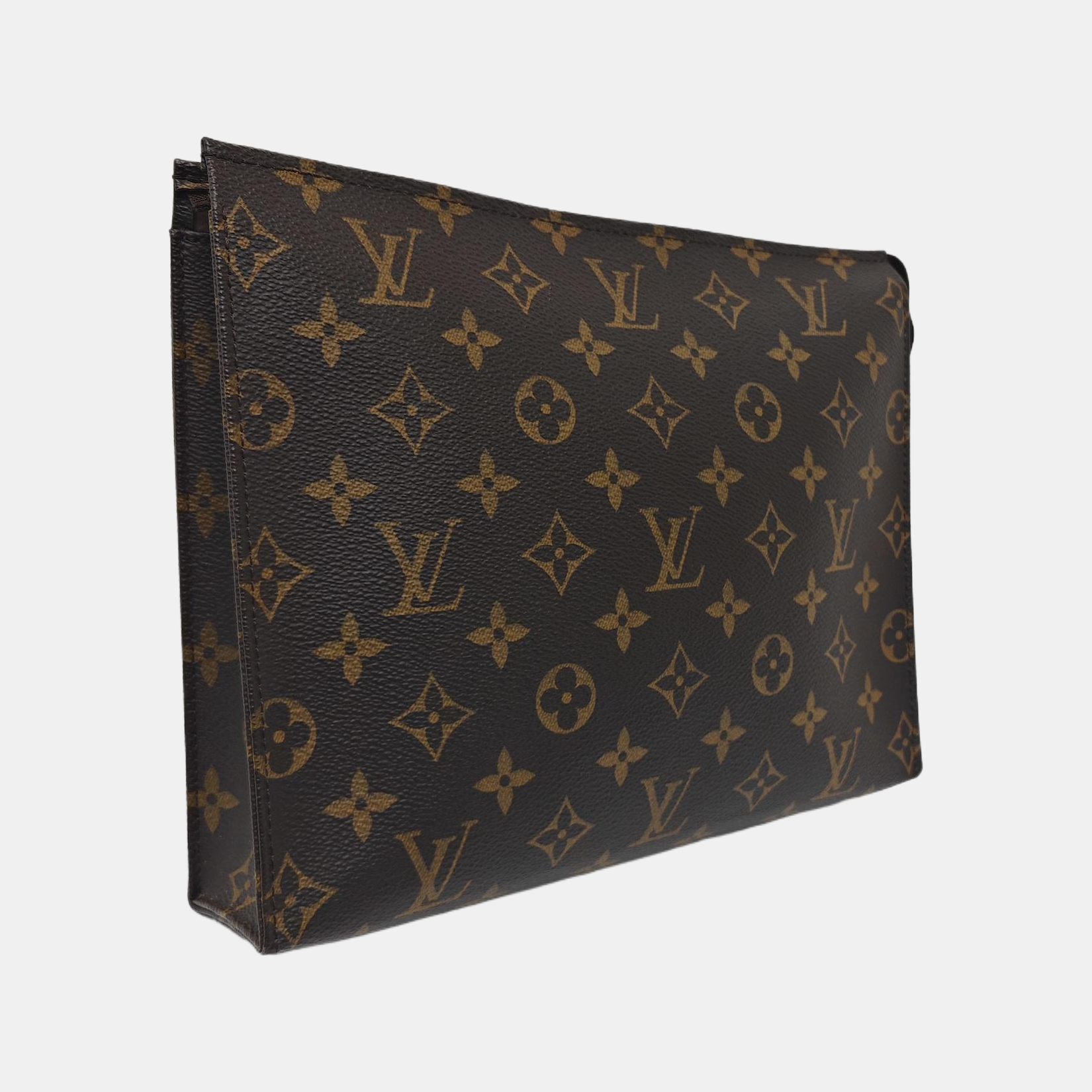 TOILET POCKET 26 Monogram Coated Canvas Brown