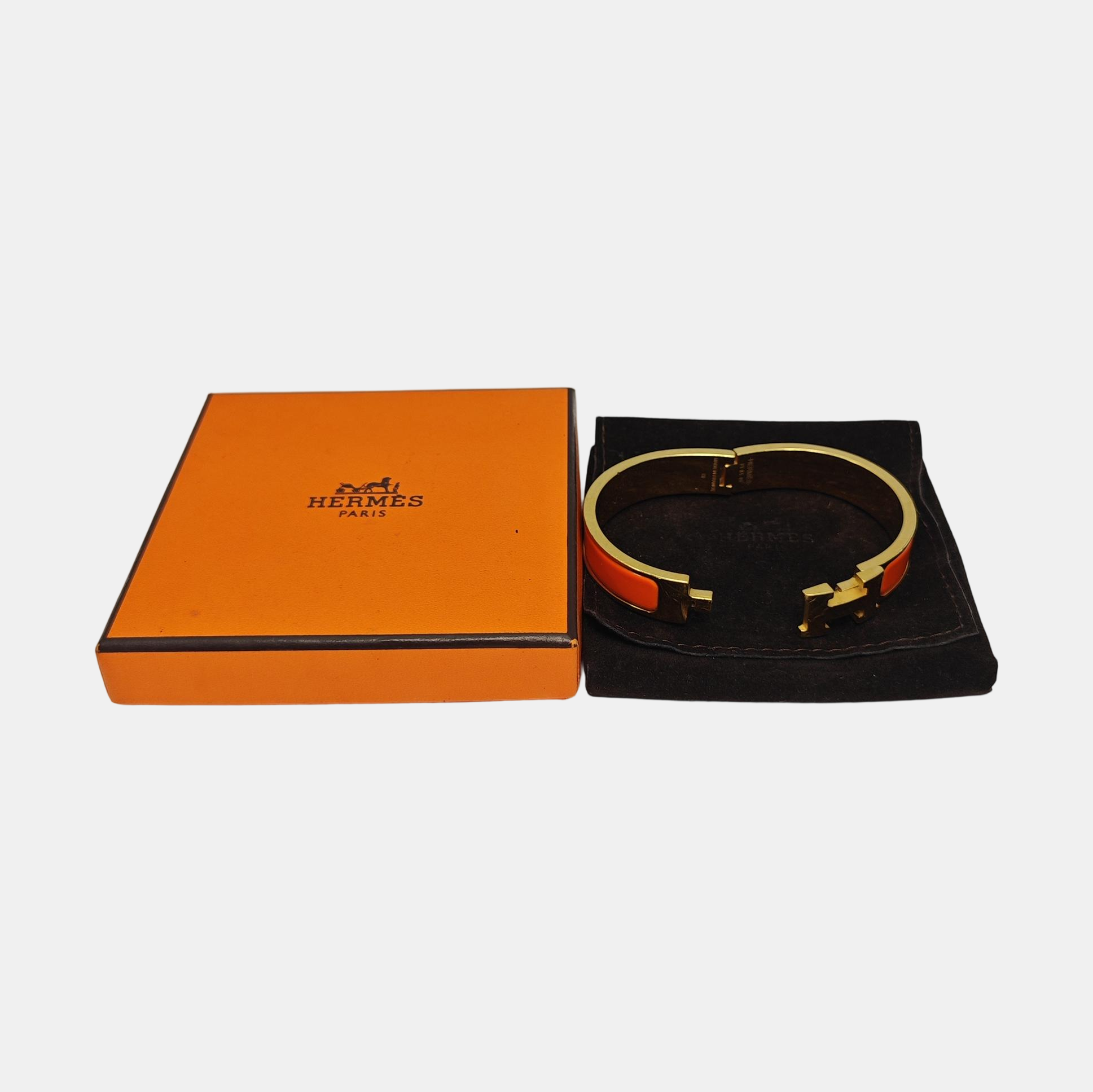 Clic H Metal Gold Bangle