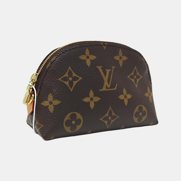 COSMETIC Monogram Coated Canvas Brown