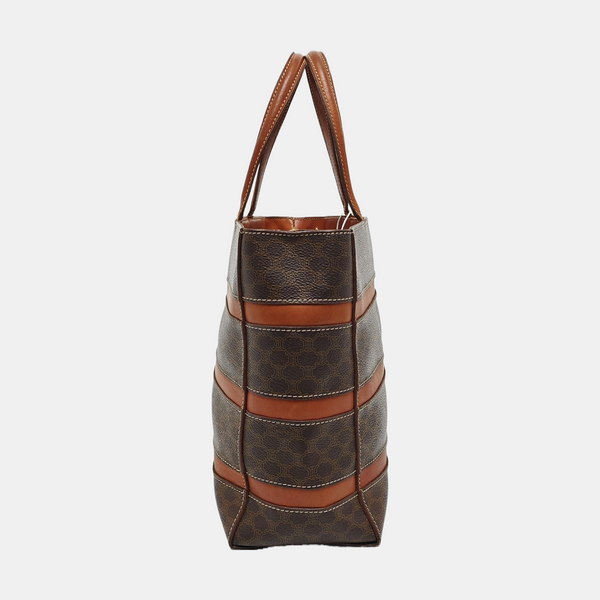 Coated Canvas Tote Bag Brown