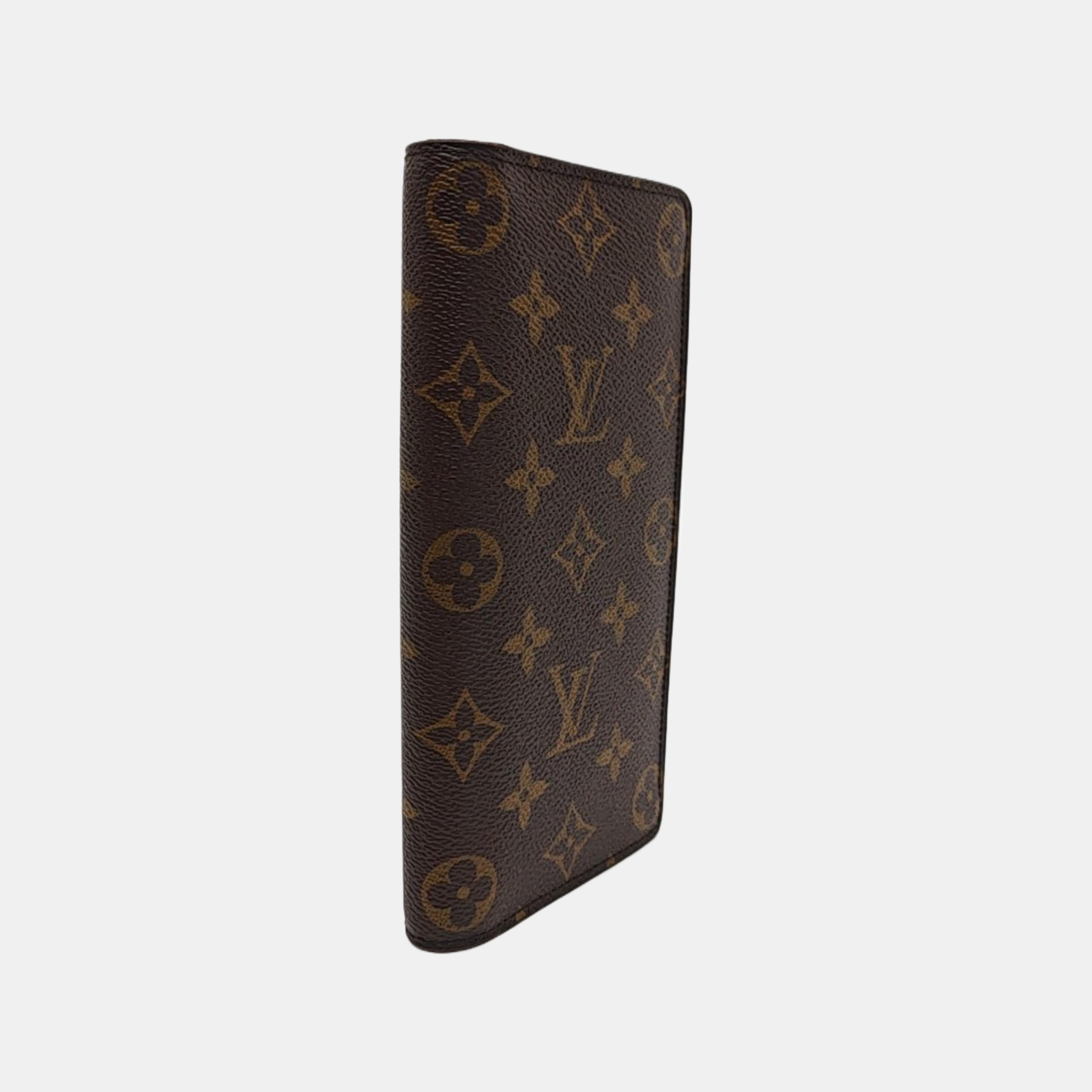 HINGE BRAZZA Monogram Coated Canvas Brown Wallet