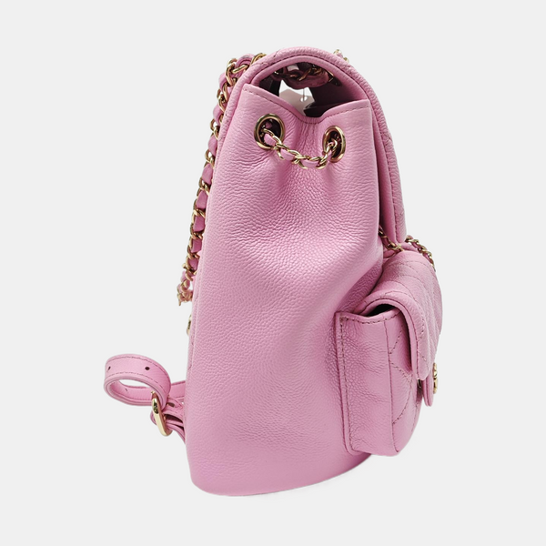 DUMA Small Quilted Grained Calfskin Pink