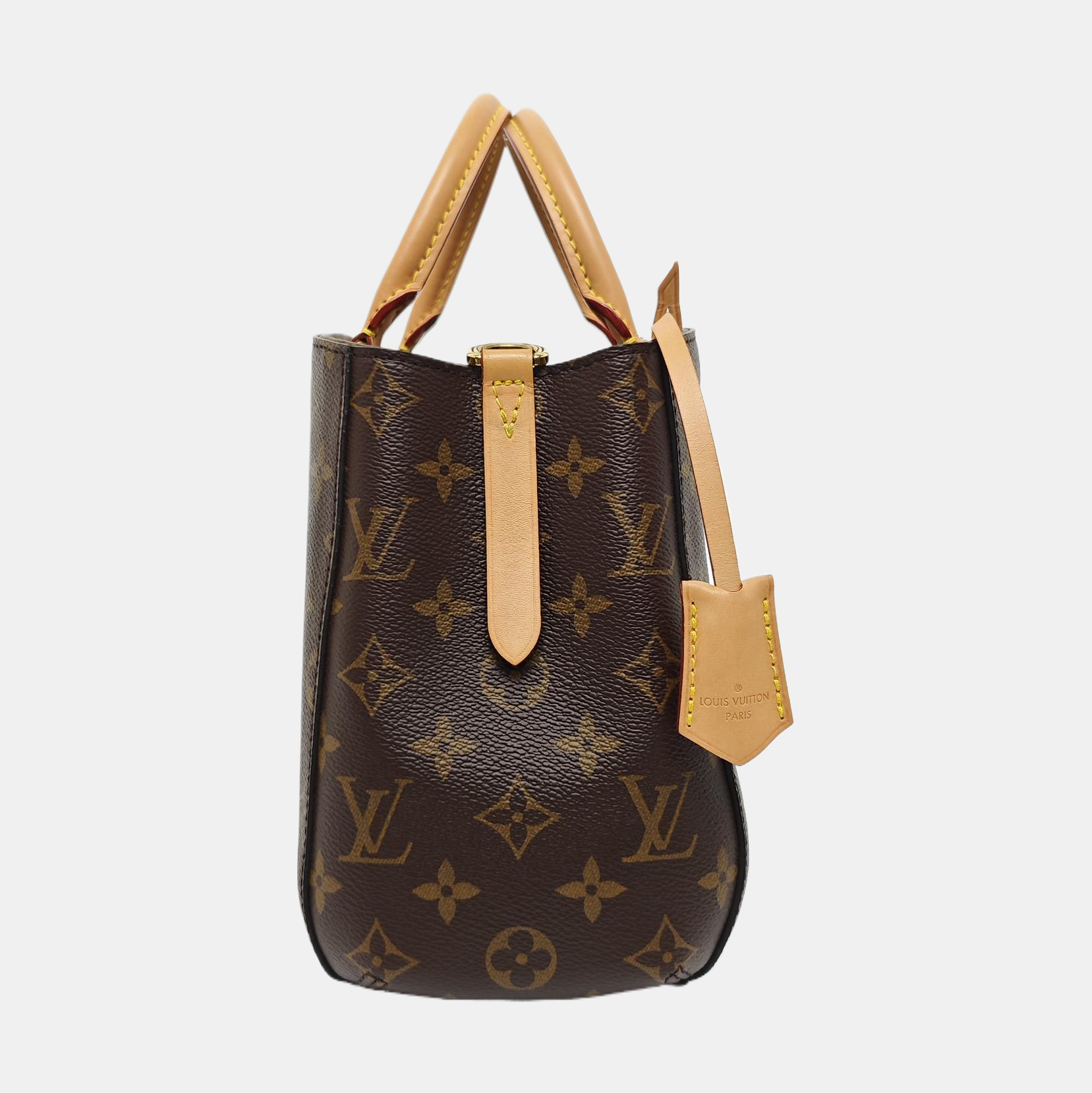 MONTAIGNE BB Monogram Coated Canvas Brown