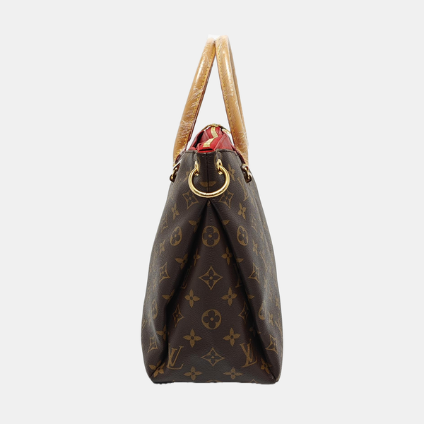 PALLAS MM Monogram Coated Canvas Brown