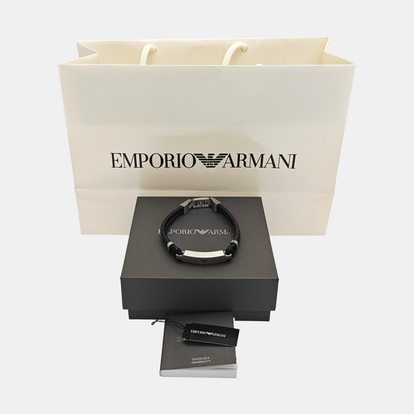 Leather Black Bangle