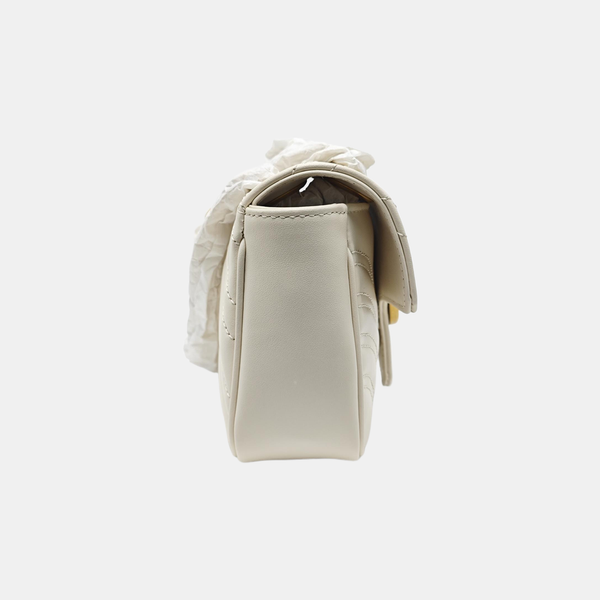 GG Marmont Small Quilted Calfskin White